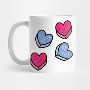 Xaden Red/Blue Hearts Mug